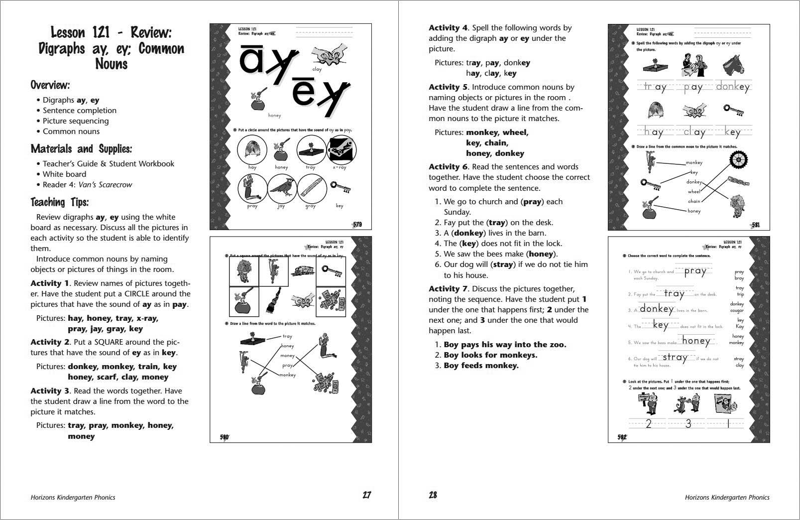 K_Phonics Reading Teacher's Guide sample page 1-2